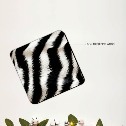 Zebra Luxe Coasters Pack of 6