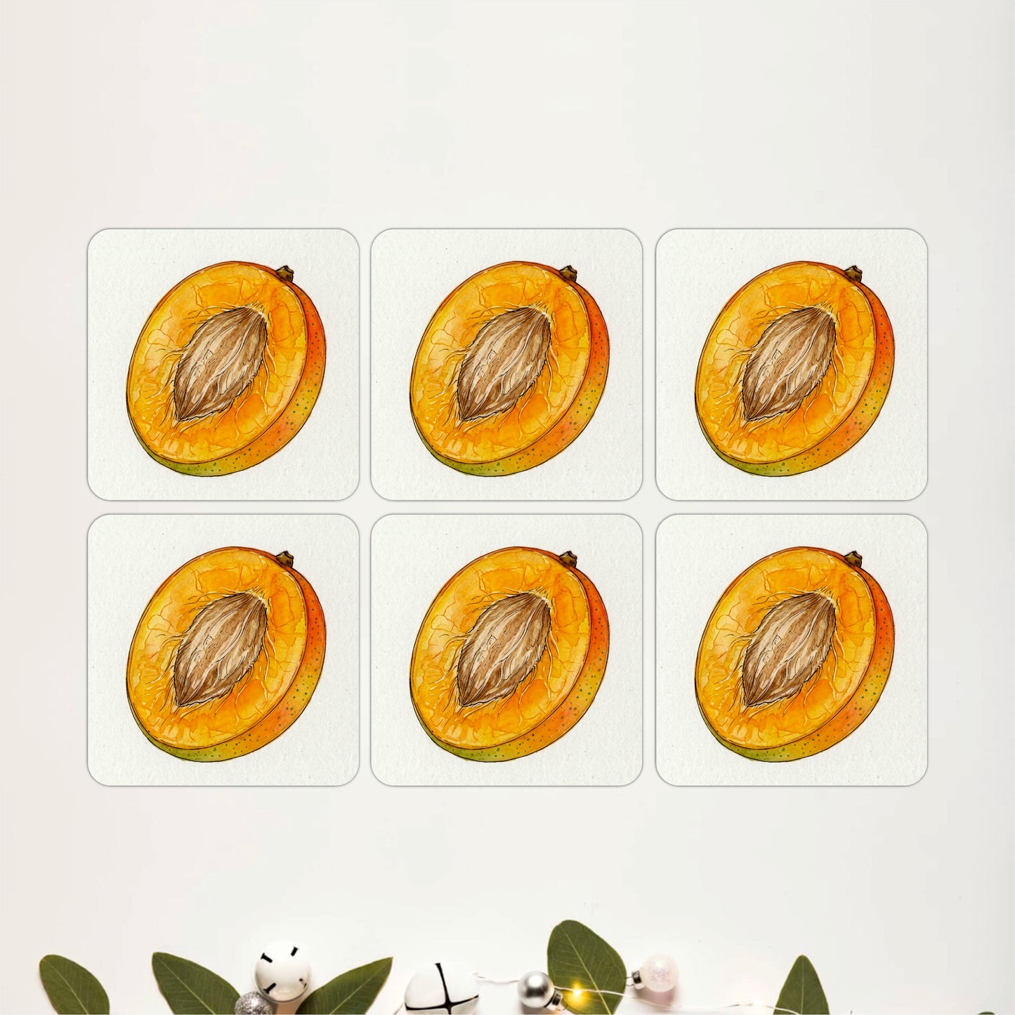 Golden Apricot Coasters Pack of 6