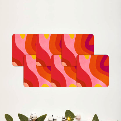 Groovy Sunset Coasters Pack of 6