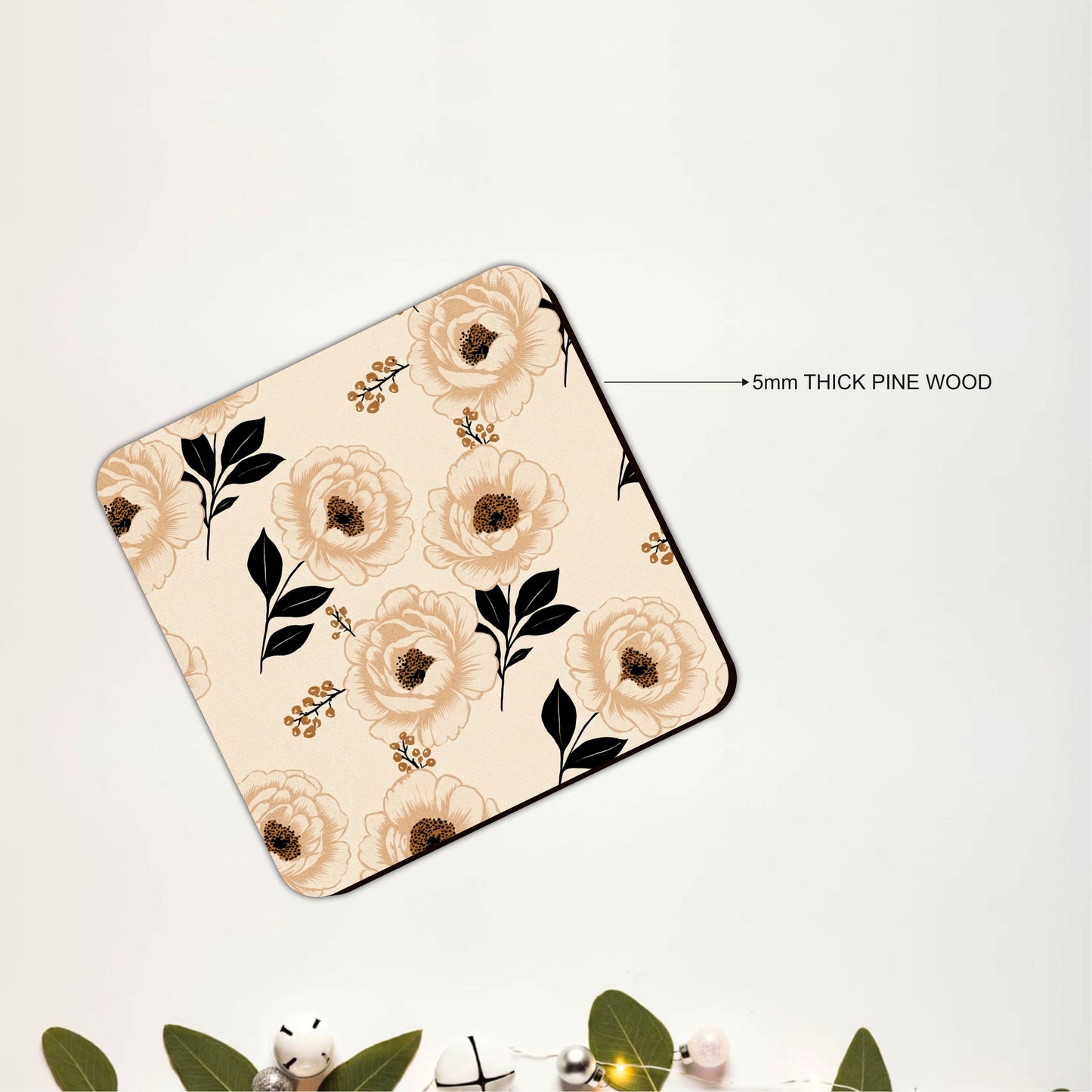 Ivory Blossom Coasters Pack of 6