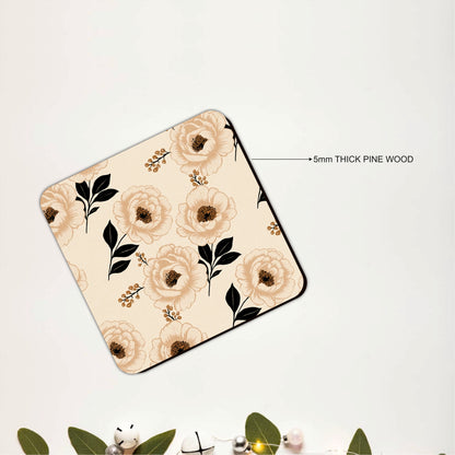 Ivory Blossom Coasters Pack of 6