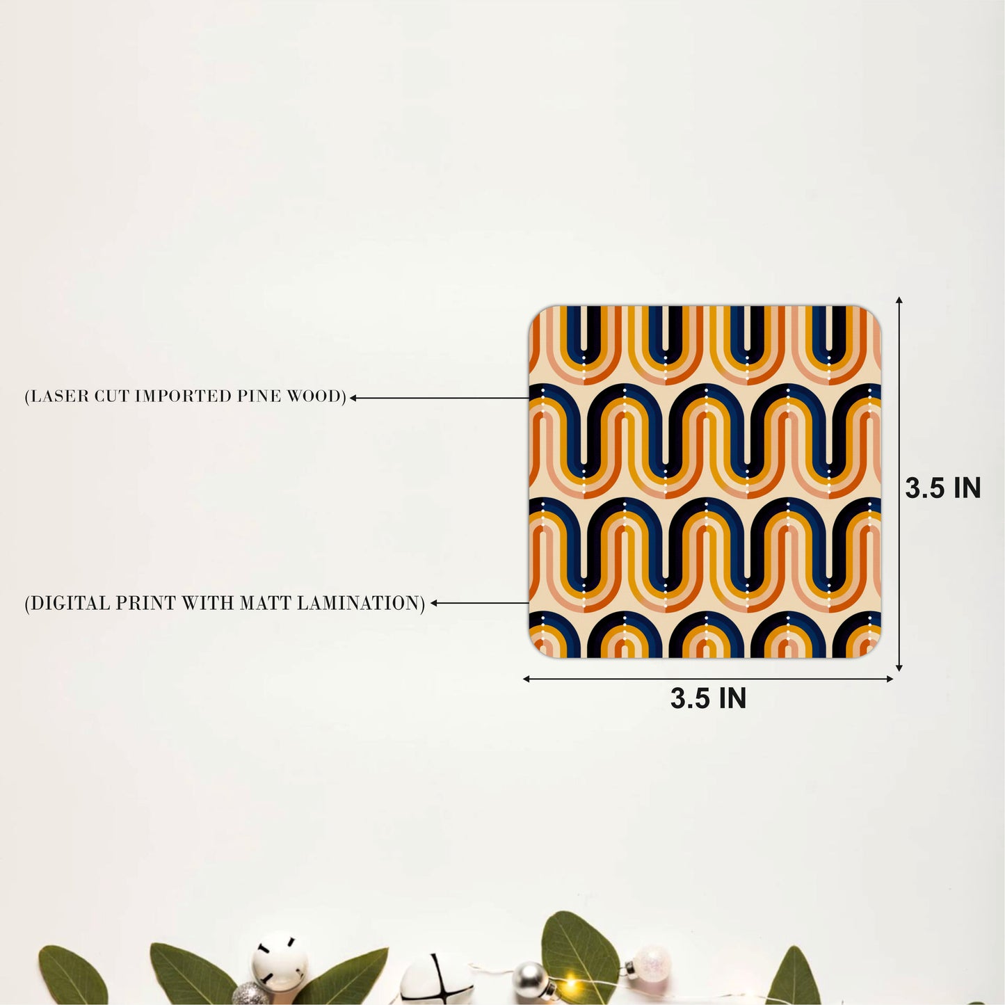 Mid-Century Pattern Coasters Pack of 6