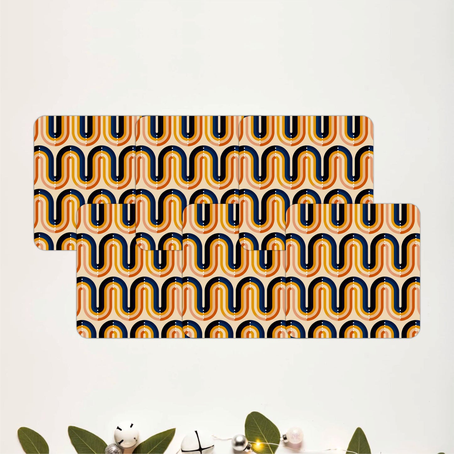 Mid-Century Pattern Coasters Pack of 6