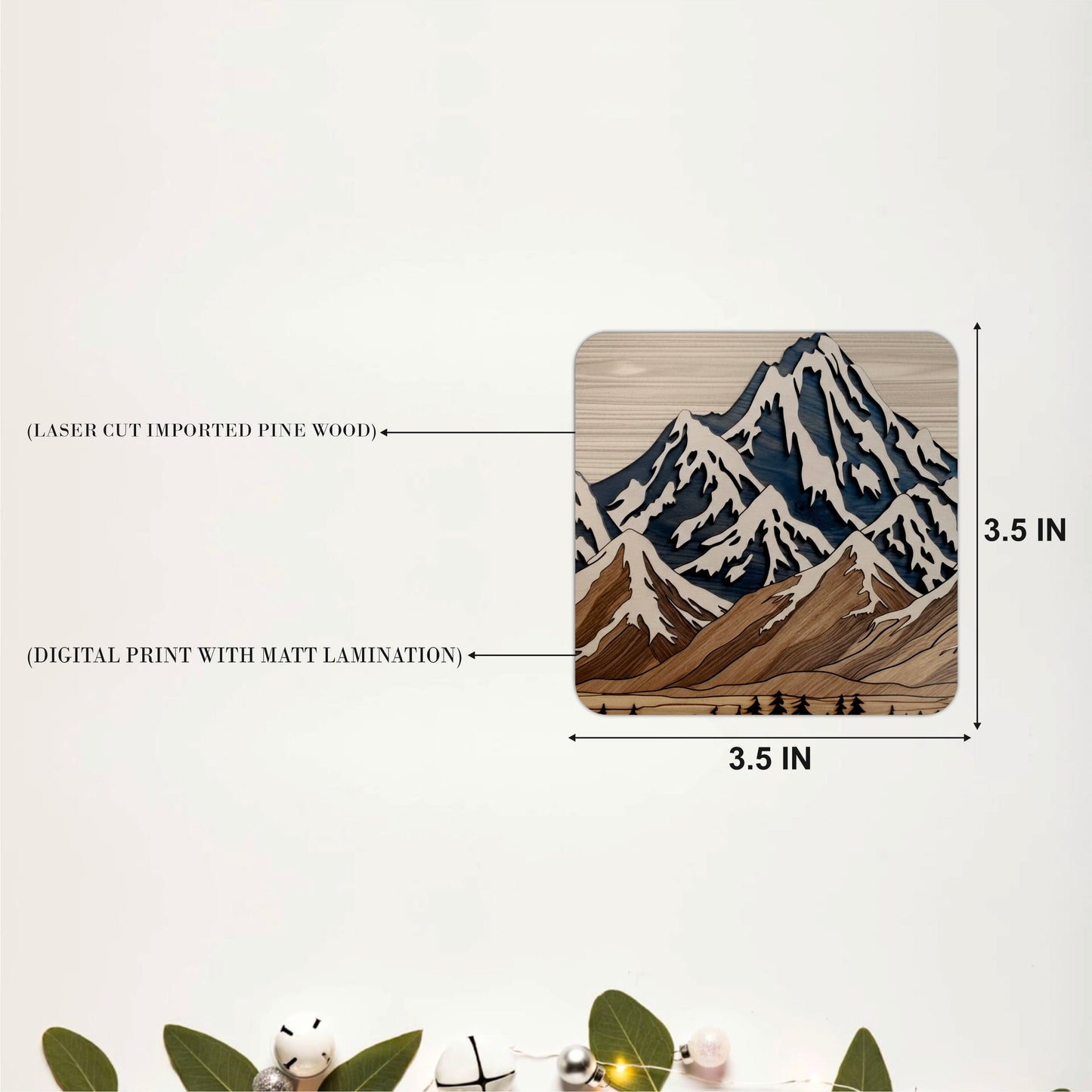 Mountain Peaks Coasters Pack of 6