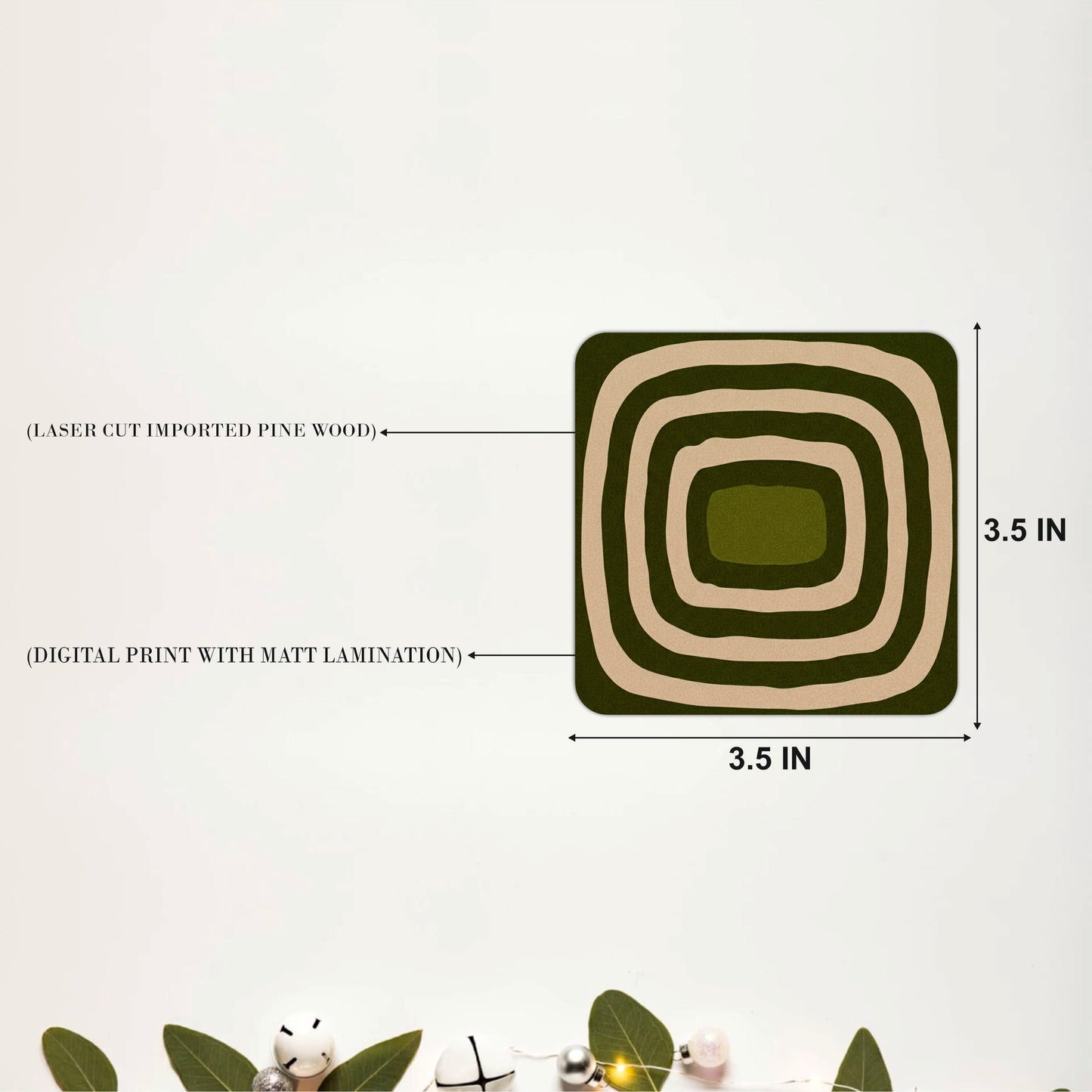 Concentric Squares Coasters Pack of 6