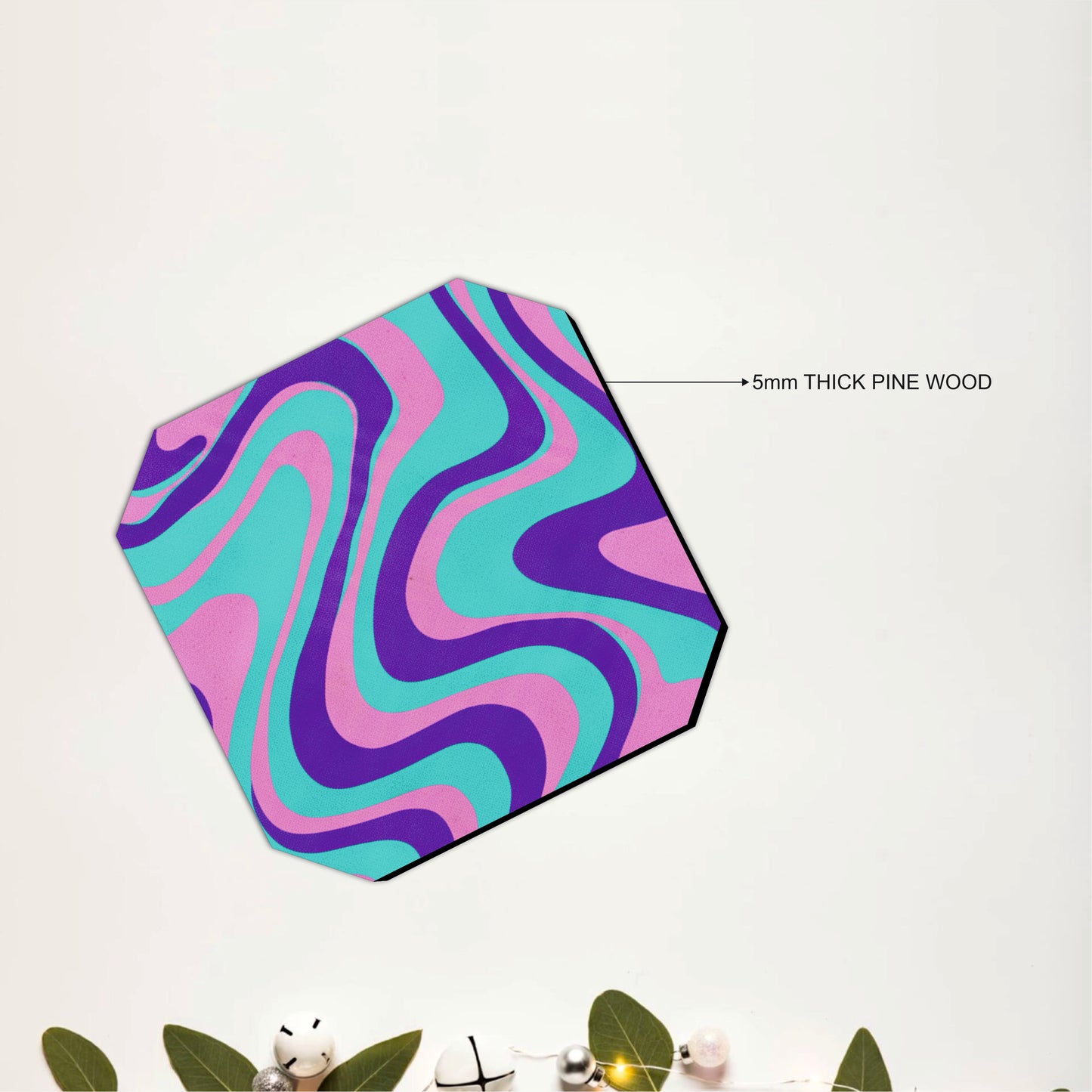 Purple Waves Coasters Pack of 6