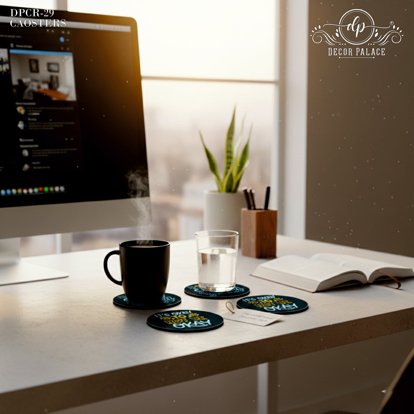 Self Love & Wellness Wooden Coasters Set of 4