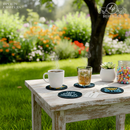 Self Love & Wellness Wooden Coasters Set of 4