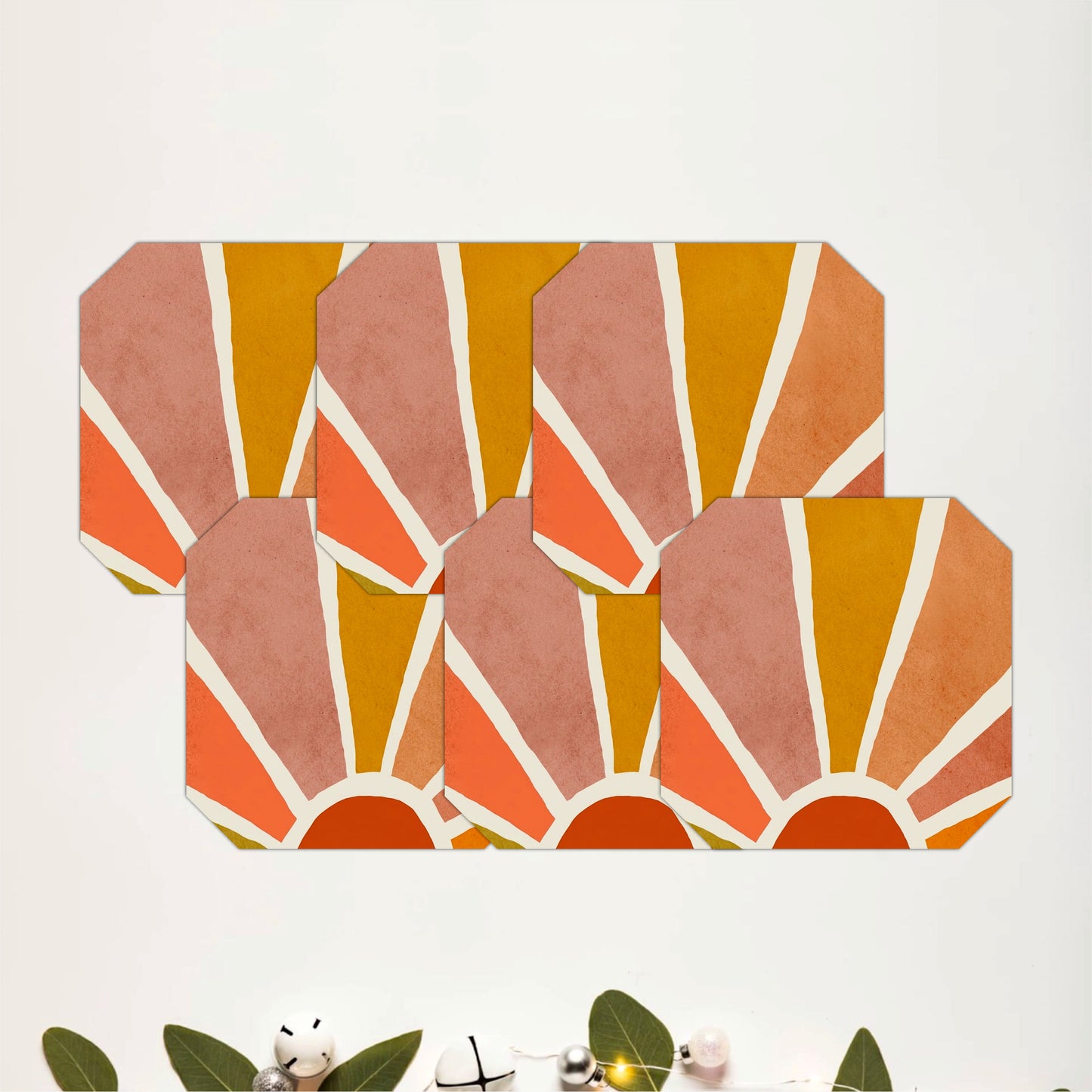Sunrise Rays Coasters Pack of 6