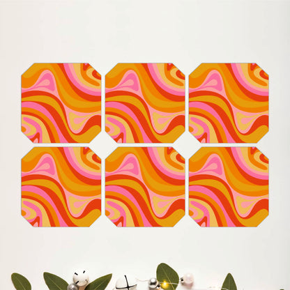 Groovy Waves Coasters Pack of 6