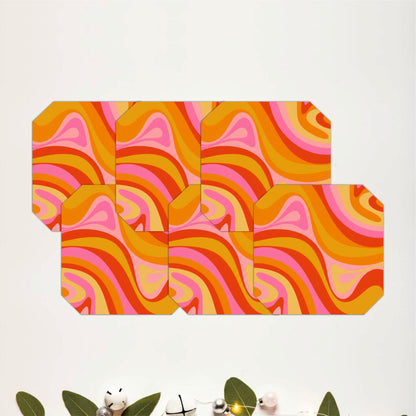Groovy Waves Coasters Pack of 6