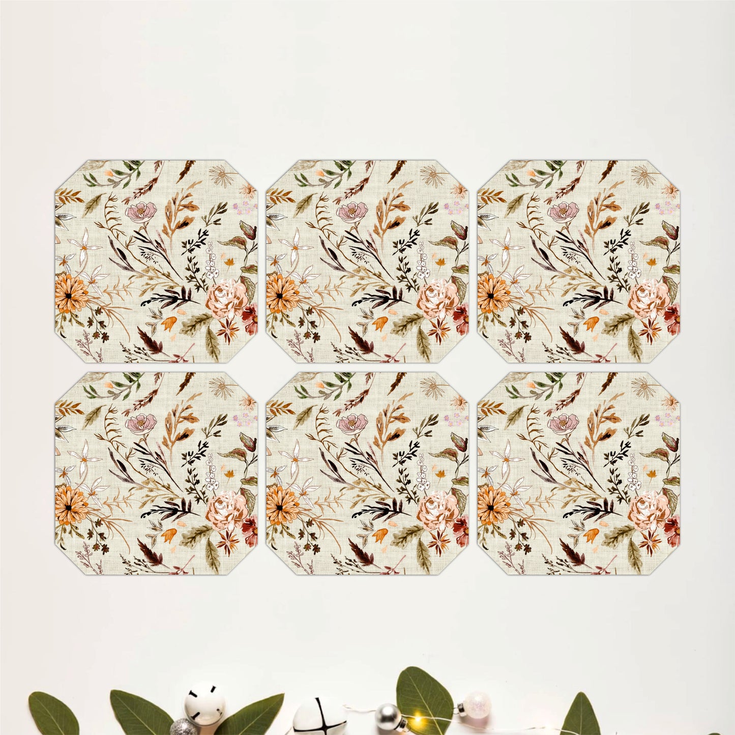 Countryside Blossom Coasters Set Of 6