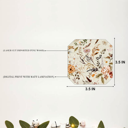 Countryside Blossom Coasters Set Of 6