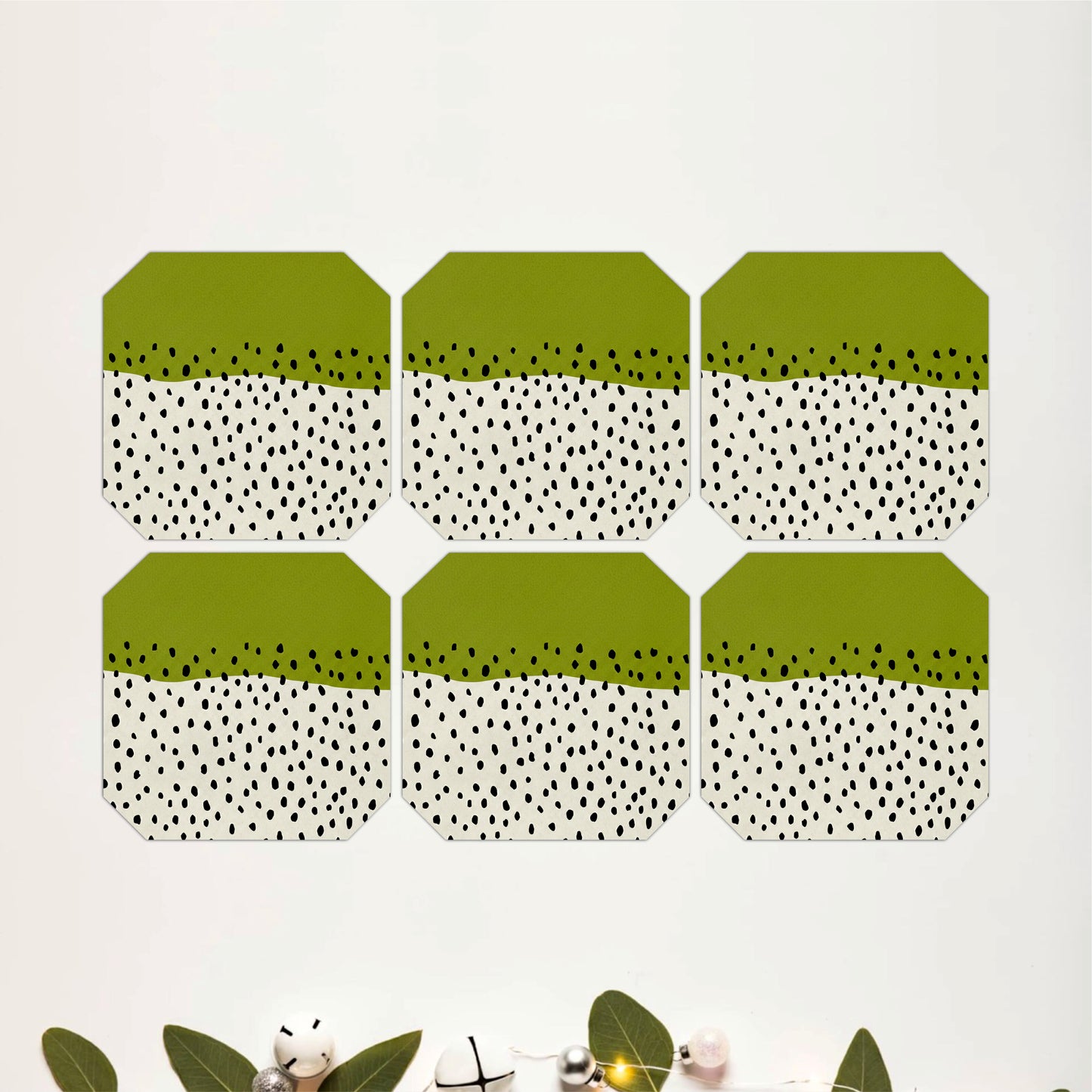 Olive Terrain Coaster Set Of 6