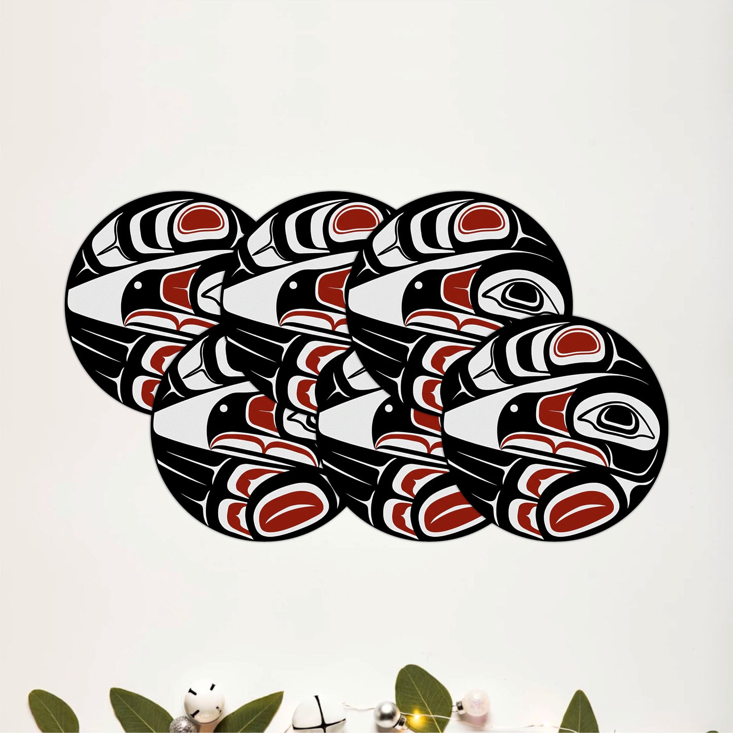 Northwest Coast Eagle Wooden Coasters Set of 6
