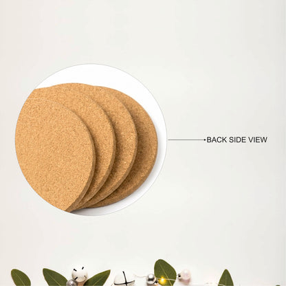 Rustic Floral Welcome Wooden Coasters Set of 4