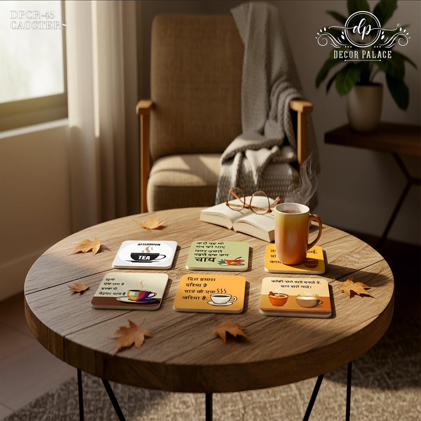 Funny Coffee Quote Wooden Coasters Set of 6