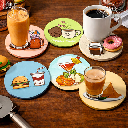 Outdoor Life Wooden Drink Coasters Set of 6