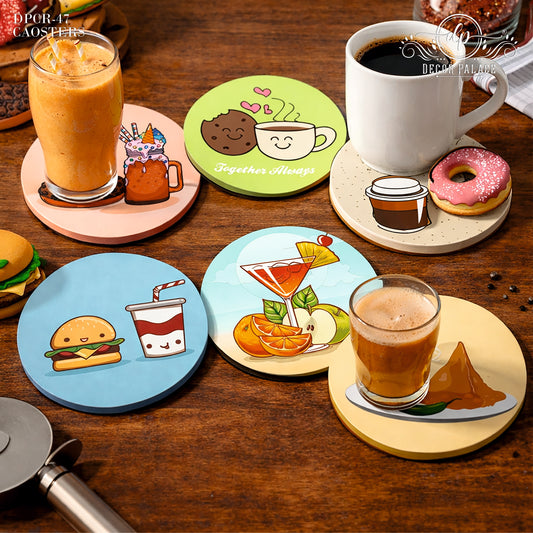 Outdoor Life Wooden Drink Coasters Set of 6
