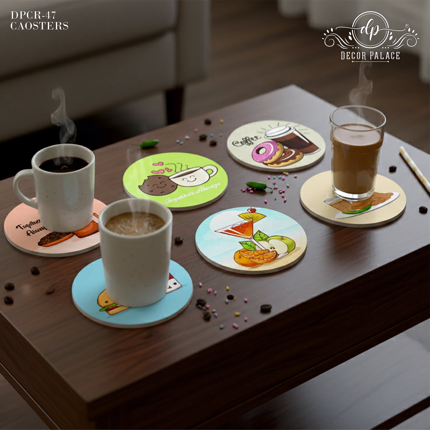 Outdoor Life Wooden Drink Coasters Set of 6