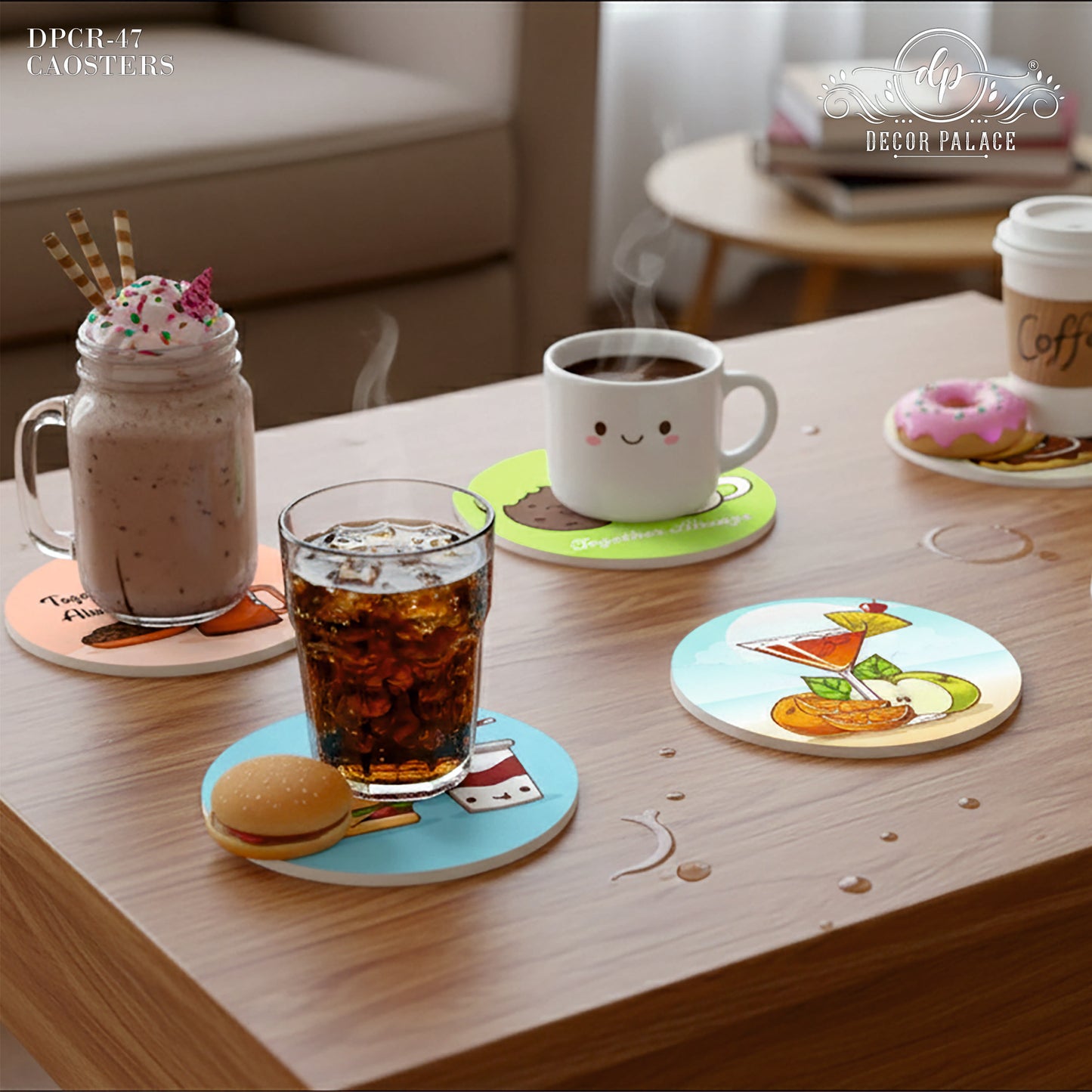 Outdoor Life Wooden Drink Coasters Set of 6