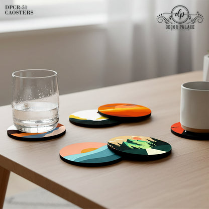 Landscape Wooden Coasters Set of 6