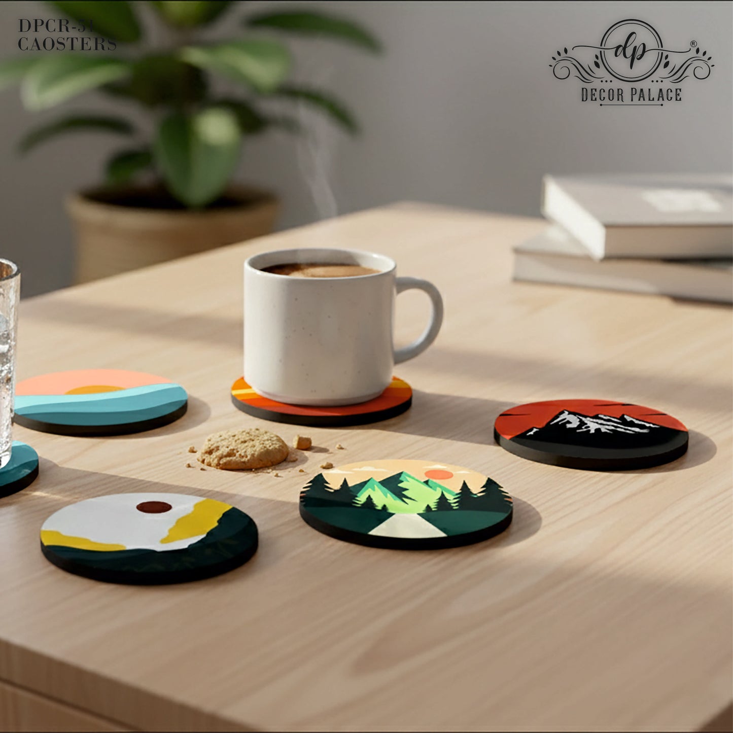 Landscape Wooden Coasters Set of 6