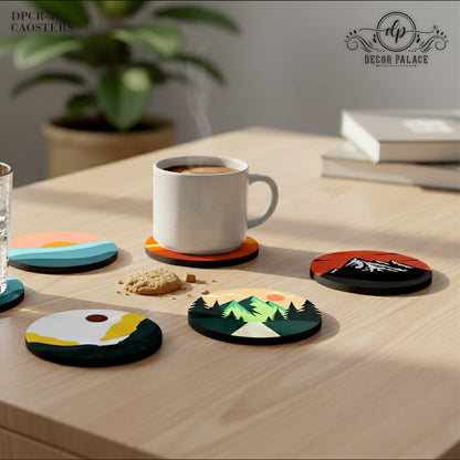 Landscape Wooden Coasters Set of 6