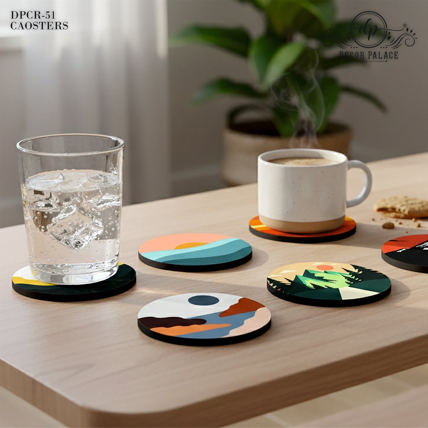 Landscape Wooden Coasters Set of 6