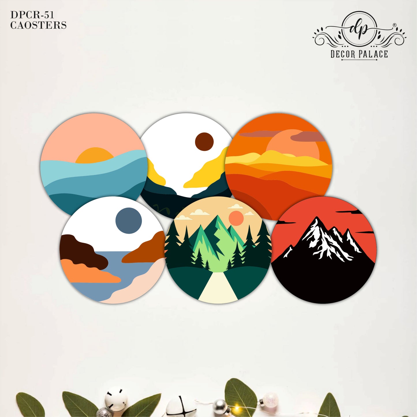 Landscape Wooden Coasters Set of 6