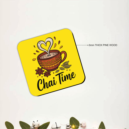Coffee House Wooden Coasters Set of 6