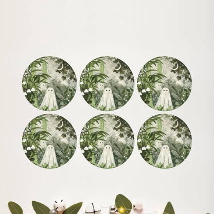 Moonlit Forest Spirit Round Coaster Set of 6 - DPCR-550