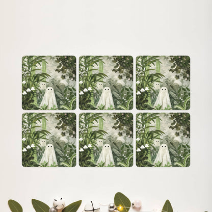 Moonlit Forest Spirit Square Coaster Set of 6 - DPCR-550