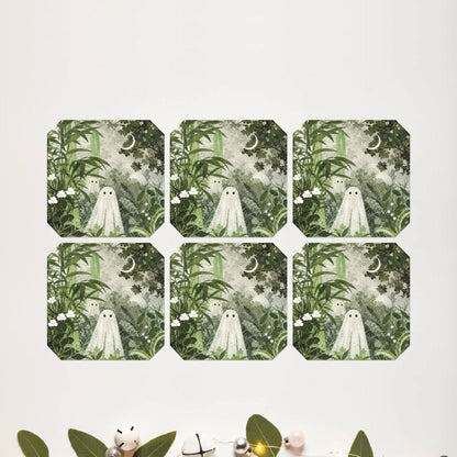 Moonlit Forest Spirit Octagon Coaster Set of 6 - DPCR-550