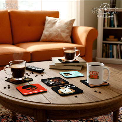 Iconic Bollywood Quote Wooden Coasters Set of 6