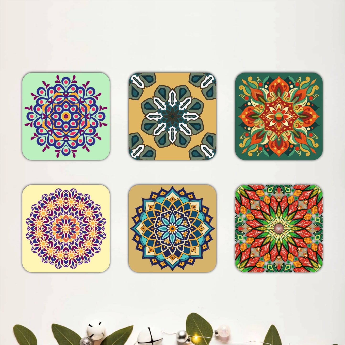 Symmetry Art Wooden Coasters Set of 6