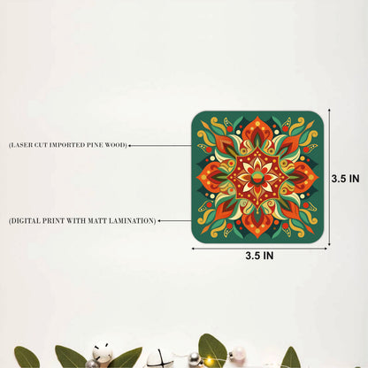 Symmetry Art Wooden Coasters Set of 6