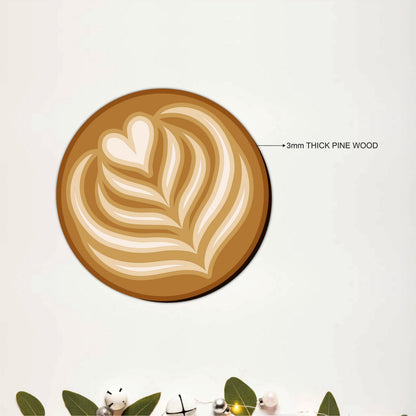 Barista Latte Wooden Coasters Set of 6
