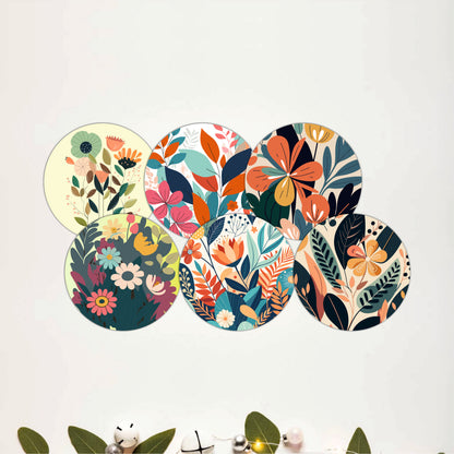 Nature Inspired Wooden Coasters Set of 6