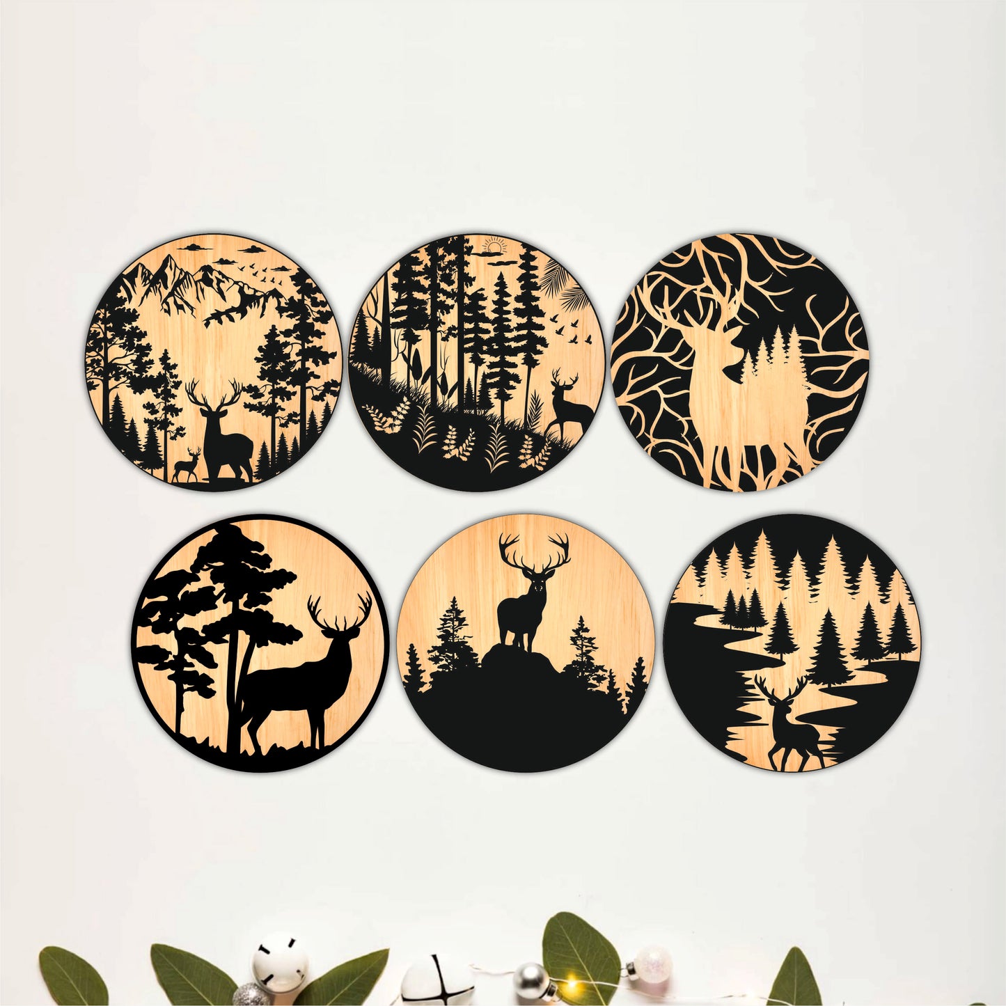 Woodland Wildlife Wooden Coasters Set of 6