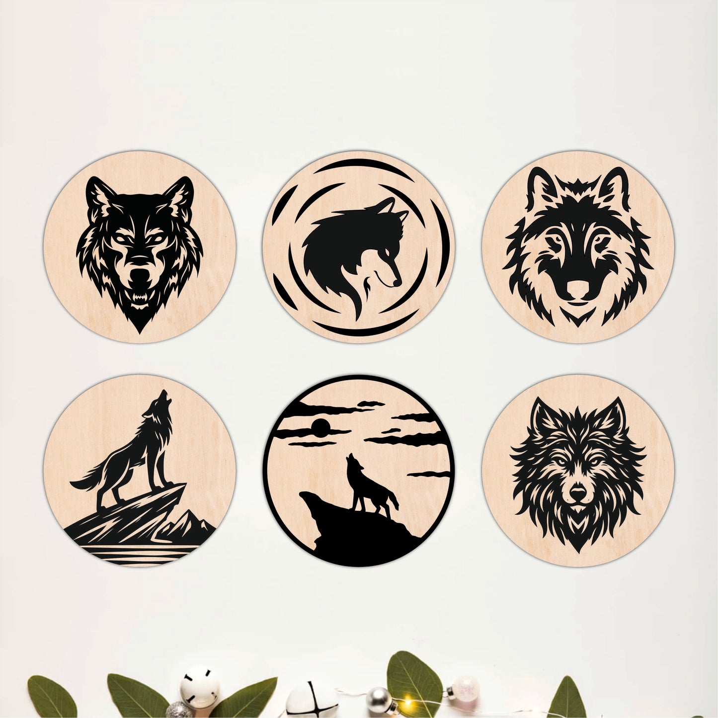 Wildlife Scene Wooden Coasters Set of 6