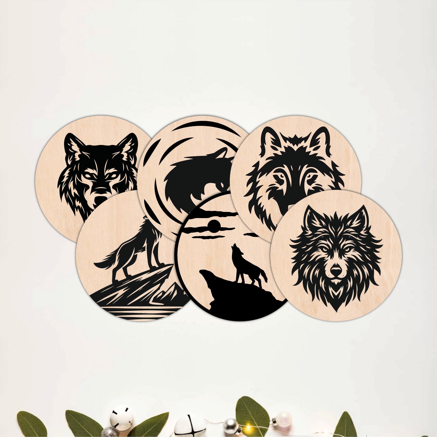 Wildlife Scene Wooden Coasters Set of 6