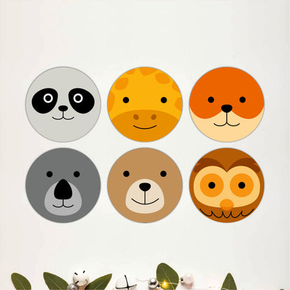 Cute Wildlife Wooden Coasters Set of 6