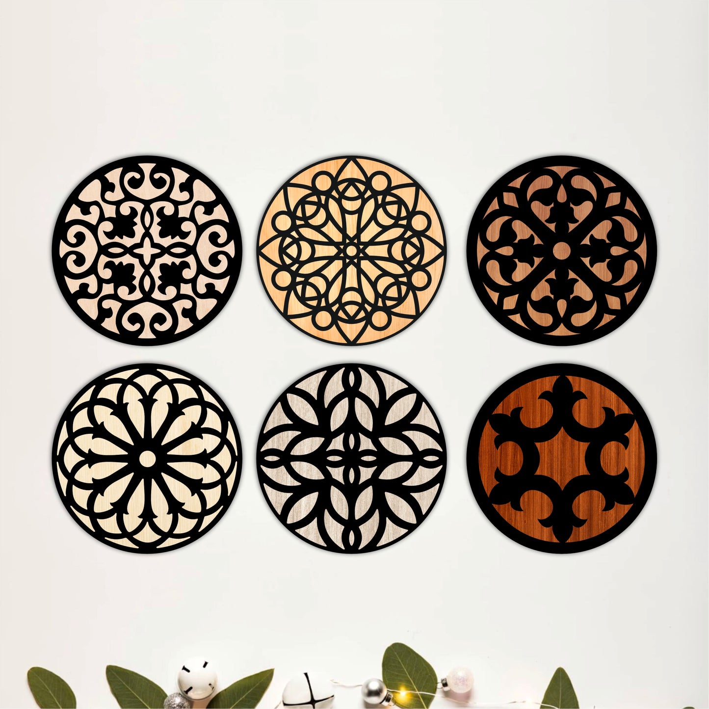 Arabesque Wooden Coasters Set of 6