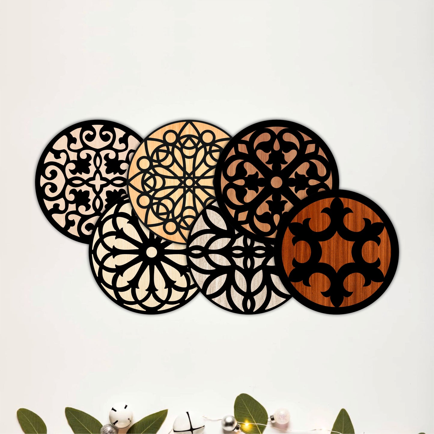 Arabesque Wooden Coasters Set of 6
