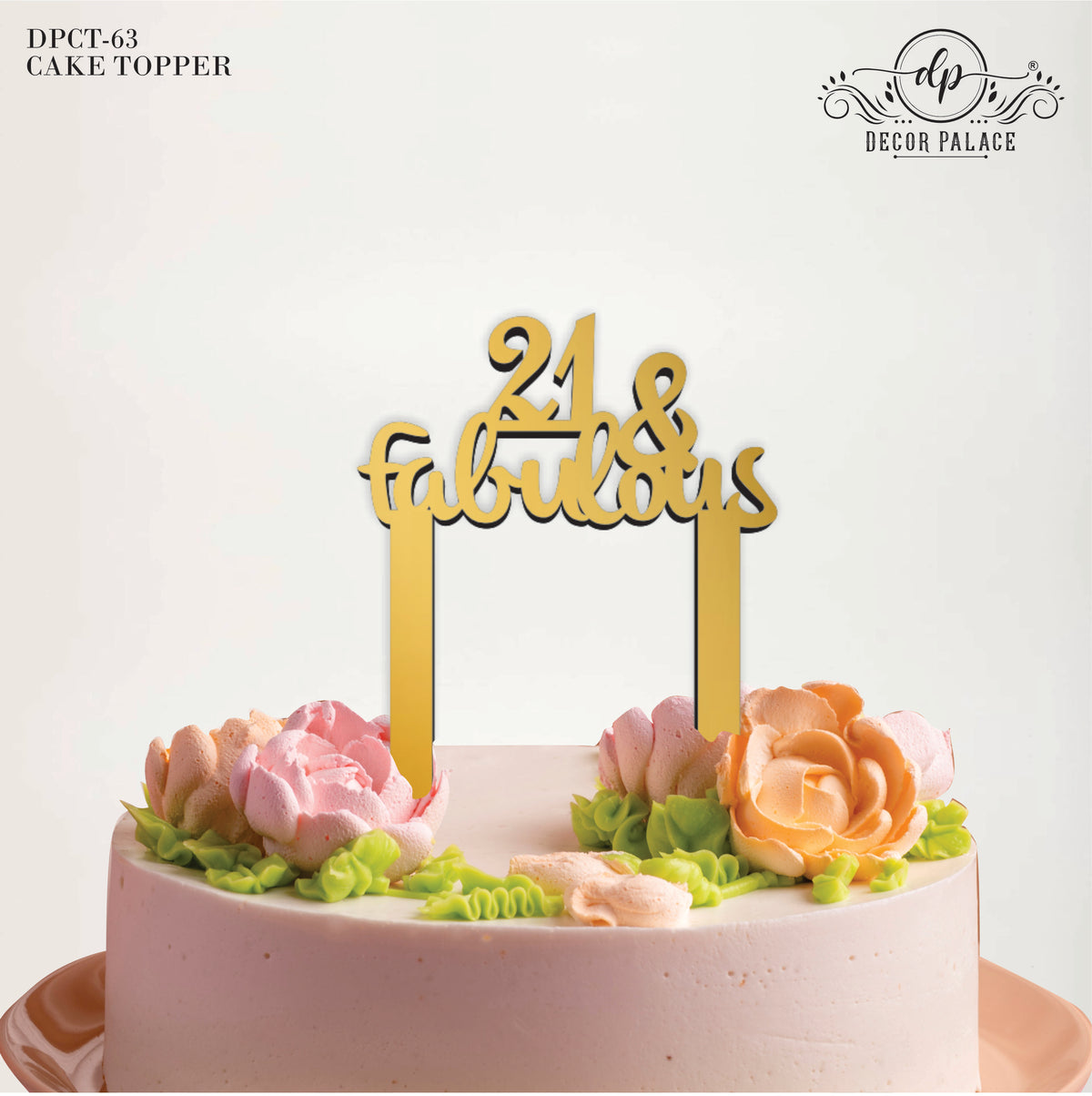Twenty Three Script Decorative Cake Topper