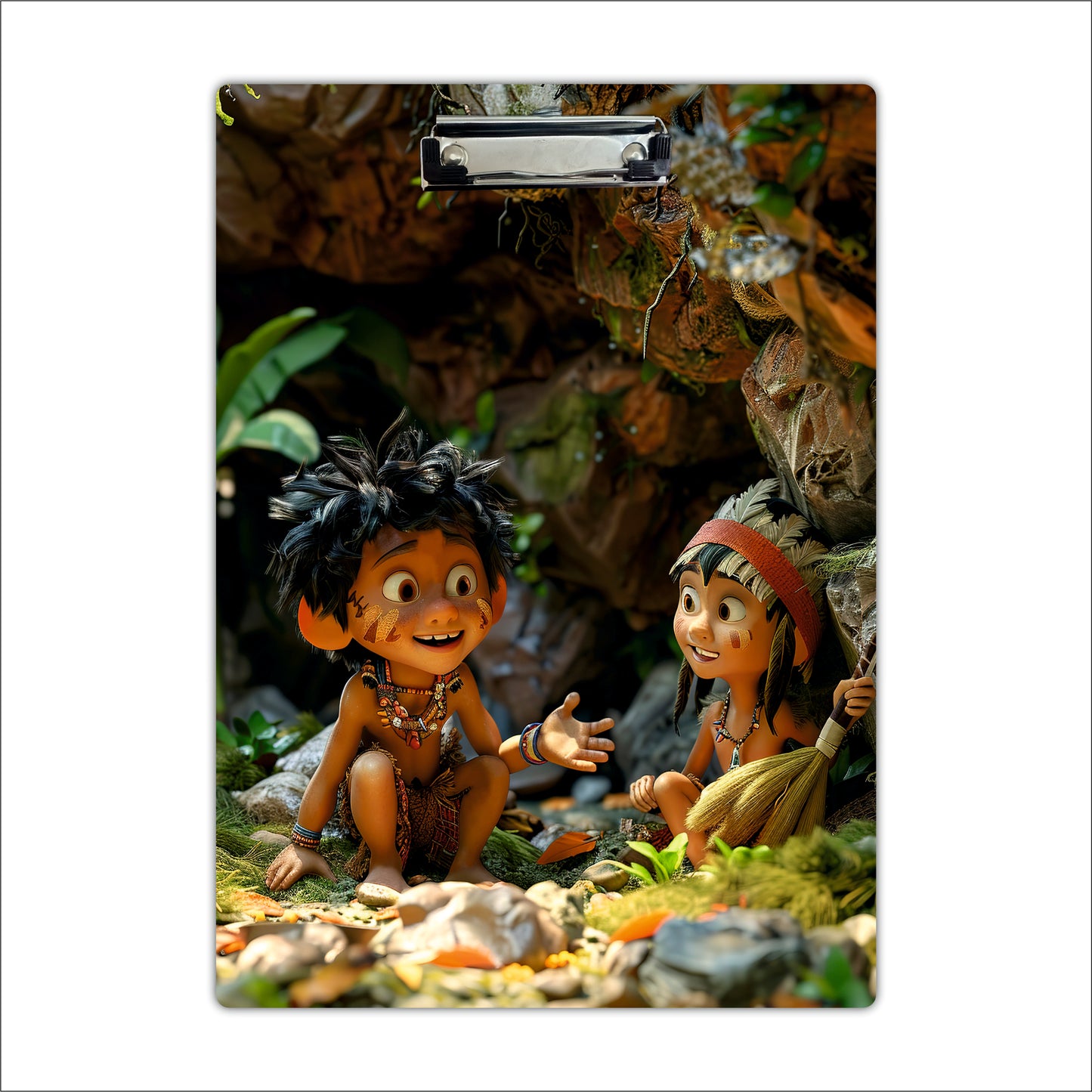 Forest Explorer Friends Clipboard – Cute Cartoon Artwork