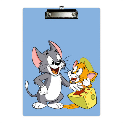 Classic Cat & Mouse Cartoon Clipboard Vintage Animation Art