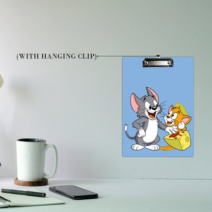 Classic Cat & Mouse Cartoon Clipboard Vintage Animation Art