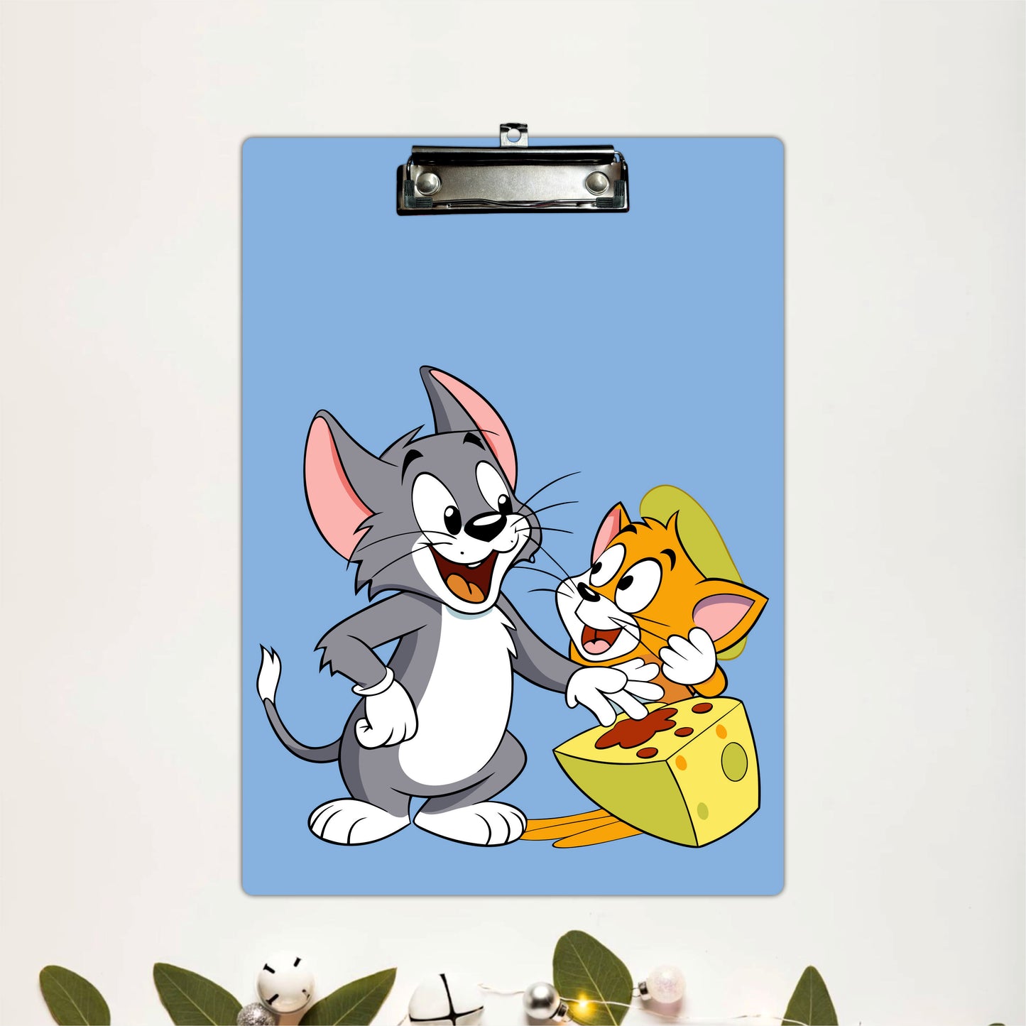 Classic Cat & Mouse Cartoon Clipboard Vintage Animation Art